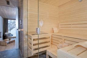 Sauna with shower and toilet